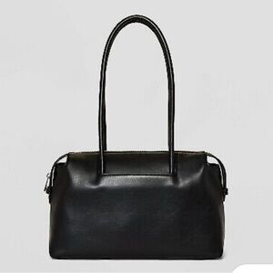 East West Bowler Shoulder Handbag - A New Day™ Black